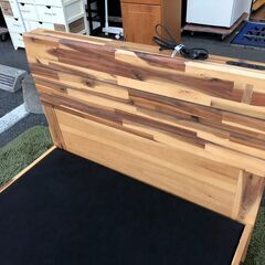 シングルベッドフレーム Granz 棚付きベッド アカシア無垢材 シングル ヴィンテージ風 天然木 しんぐるべっど💳自社配送時🌟代引き可💳※現金、クレジット、スマホ決済対応※