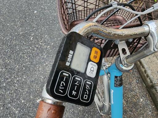 　電動自転車　パナソニック　２４インチ　１６ＡＨ　５点　充電器　付き　青　３変速　配達可能