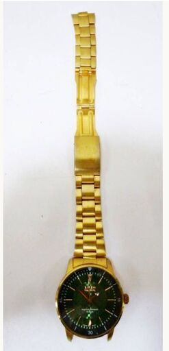 TAKEO KIKUCHI メンズ腕時計　WATER　RESIST　5BAR　ゴールド　グリーン