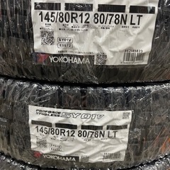 24年製！145/80R12 80/78N(145R12 6PR)ヨコハマタイヤ スタッドレスタイヤSY01V 4本 作業代、消費税全て込み19800円！
