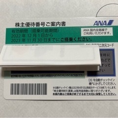 ANA 株主優待番号(搭乗)