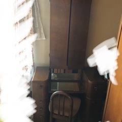 【本日まで】三面鏡付き化粧台＋椅子