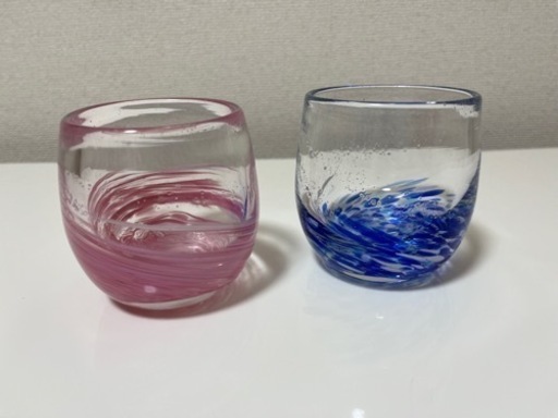 琉球ガラスコップ（ペア）蛍石