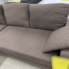 J2819 ニトリ NITORI 3人掛けソファ オットマン付 ローソファ カウチ 