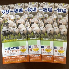 千葉県 マザー牧場 ◆ 入園券４セットです！◆ ’24 /１.31 迄
