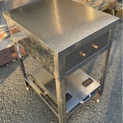 業務用 キャビネット 作業台 調理台 600×485×850 スライド コンロ台 焼き