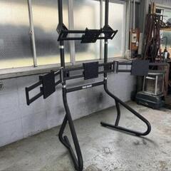 トリプルモニターフロアスタンド 32-45 インチ対応 TM-B5-37-KIT TM-4MOUNT 2点セットTRAK RACER テレビ スタンド 大画面 シム レース 車