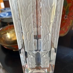 クリスタルガラス　花瓶　フラワーベース　未使用