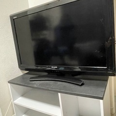 SHARP液晶テレビ(テレビ台とリモコンセット)