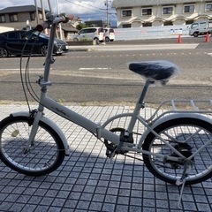 20インチ折りたたみ】6段変速付 前後タイヤ、チェーン、サドル新品  