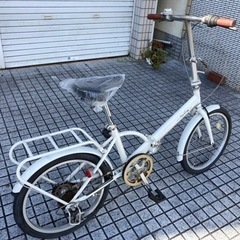 20インチ折りたたみ】6段変速付 前後タイヤ、チェーン、サドル新品 