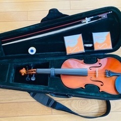 [お取引終了] バイオリン　4/4サイズ　ケース　弓　スペア弦付き