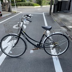 f○□マルキン自転車26インチ 6段変速ギア オートライト