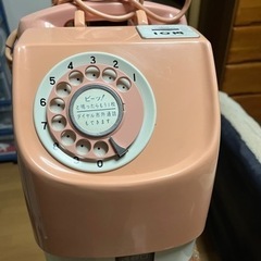 【ネット決済・配送可】昭和レトロなピンク電話　ダイヤル式