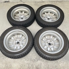 受付終了　155/65R/14 スタッドレスタイヤホイール付き4本　ブリヂストン アイスパートナー2