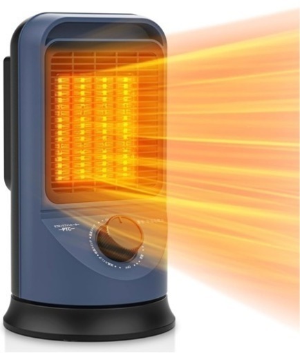 電気ファンヒーター 1200W 大風量 60°自動首振り 3段階切替 省エネ