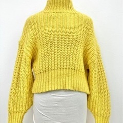 H&M 黄色 チャンキー ニット セーター