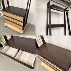  14437  NITORI オシャレ 3段ワードロープ ニーズ3  ハンガーラック タンス   ◆大阪市内・東大阪市他 5,000円以上ご購入で無料配達いたします！◆ ※京都・高槻・枚方方面◆神戸・西宮・尼崎方面◆奈良方面、大阪南部方面　それぞれ条件付き無料配送あり！            