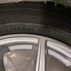 【新品未使用品】ヨコハマタイヤ　iG60　155/65R14　75Q　スタッドレスタイヤホイール　５穴　 ４本セット　（タント、N-BOXなど） 