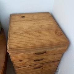 木製 3段 引き出しボックス