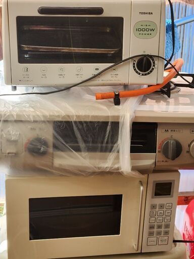 ガスコンロ　電子レンジ　オーブントースター