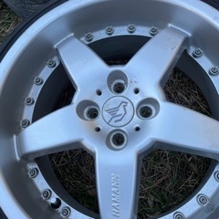 PCD100  4H 深リム  ホイール➕タイヤ方向性有り4本セット