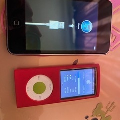iPod2台とiPodFMトランスミッターUSB充電ケーブル