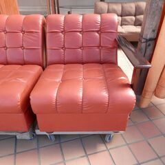 216> 値下げ! 中古 古いカリモク ソファー5脚セット