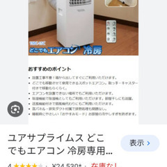 半年使用の簡易冷房機