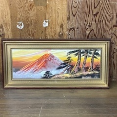 k1022505 絵画 油絵 富士山 赤富士 風景画 油彩画 美...