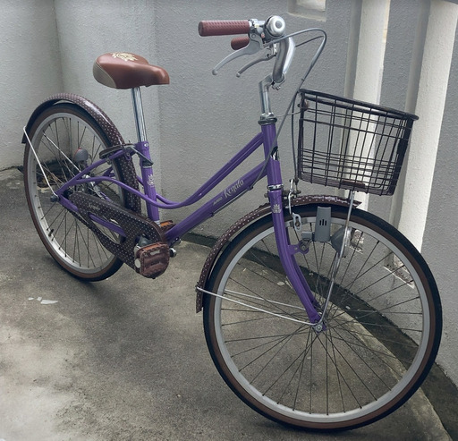 22インチ　子供用自転車（パープル、AVIGO）