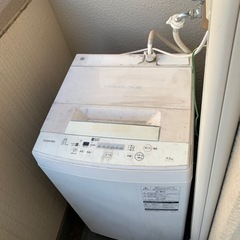 東芝　全自動電気洗濯機　ホワイト