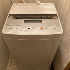 【ネット決済】アクア製全自動洗濯機　AQW-S45G（W）（単身...