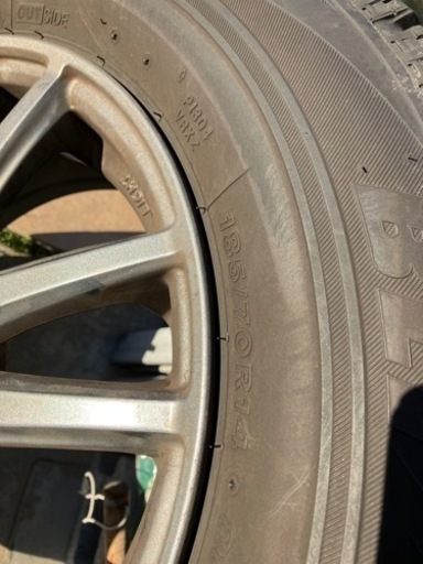 スタッドレス 4本セット 185/70R14 ミシュラン ノート純正アルミ