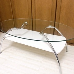 ニトリ　ローテーブル　ガラス