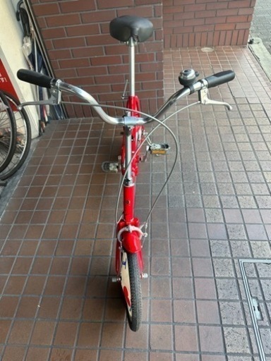 ★稀少品★16インチ　MIYATA（ミヤタ）ビンテージ　シングルギア折り畳み自転車　レッド