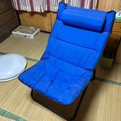 折り畳み　椅子　アウトドア　チェア　ナイロン　ポリエステル　ブルー
