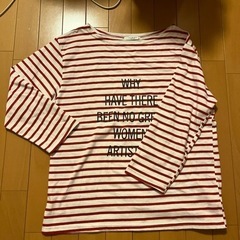 【美品】7分袖 Tシャツ ストライプ柄 Sサイズ