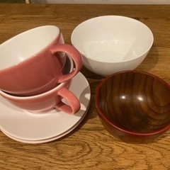 スップカップ2セット+味噌汁椀+お茶碗