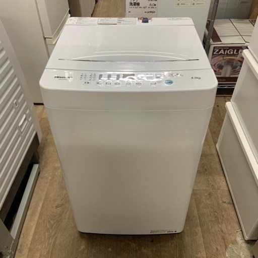 2020年製　ハイセンス　4.5K 全自動洗濯機　HW-E4503