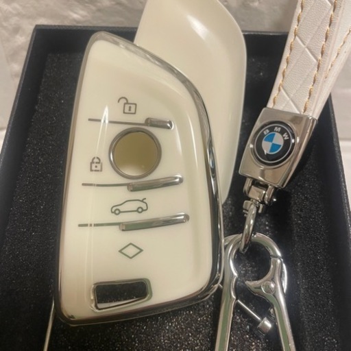 BMW キーケースカバー ホワイト シリコン キーカバー キーケース 保護