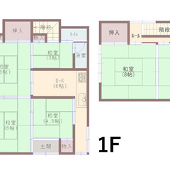 【家賃2.8万円】【初期費用初月家賃の日割りのみ‼️】京都丹後鉄道「宮豊線」与謝野駅車7分🚙 ペット&DIY可の6DK戸建て🏠 敷金・礼金・仲介手数料０、保証人不要！ルームシェア、倉庫、事務所利用可♬フリーレント1ヶ月付き🔥 - 不動産