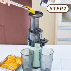 コンパクトで人気のラドンナ Toffy　ミニスロー ジューサー　★未開封の新品です　★人気のペールアクア