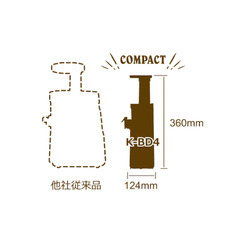 コンパクトで人気のラドンナ Toffy　ミニスロー ジューサー　★未開封の新品です　★人気のペールアクア