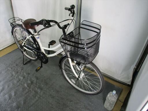 D91☆限定特価☆ 中古自転車 ホワイト【 24インチ 軽快車 6段 LEDオート