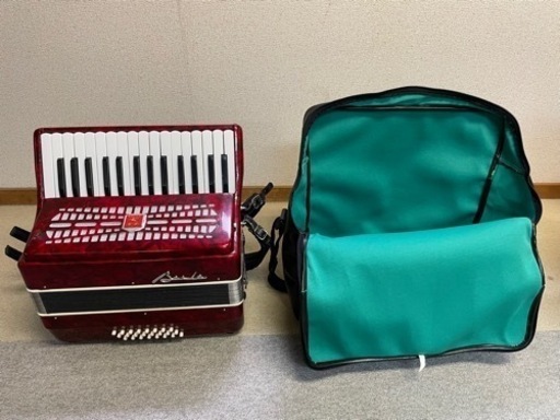 アコーディオン BAILE バイレ 赤 ソフトケース付き アコーディオン