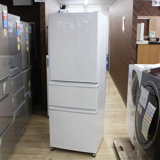 S748)【美品/高年式】MITSUBISHI/三菱電機 ノンフロン冷凍冷蔵庫 3ドア/330L MR-CX33G-W 2022年製 右開き ホワイト