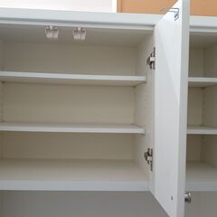☆ジモティ割あり☆ レンジボード 白 H180.5×D40×W88 クリーニング済み 
