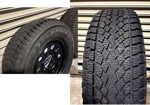 スタッドレスバリ山15インチ139.7-6H225/70R15ハイエース200系  