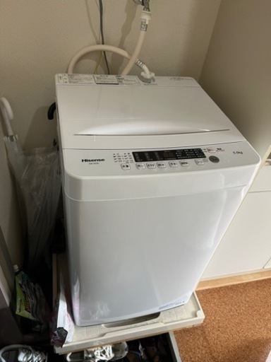 HISENSE　洗濯機　5.5キロ　HW-K55Y 美品　使用期間5ヶ月